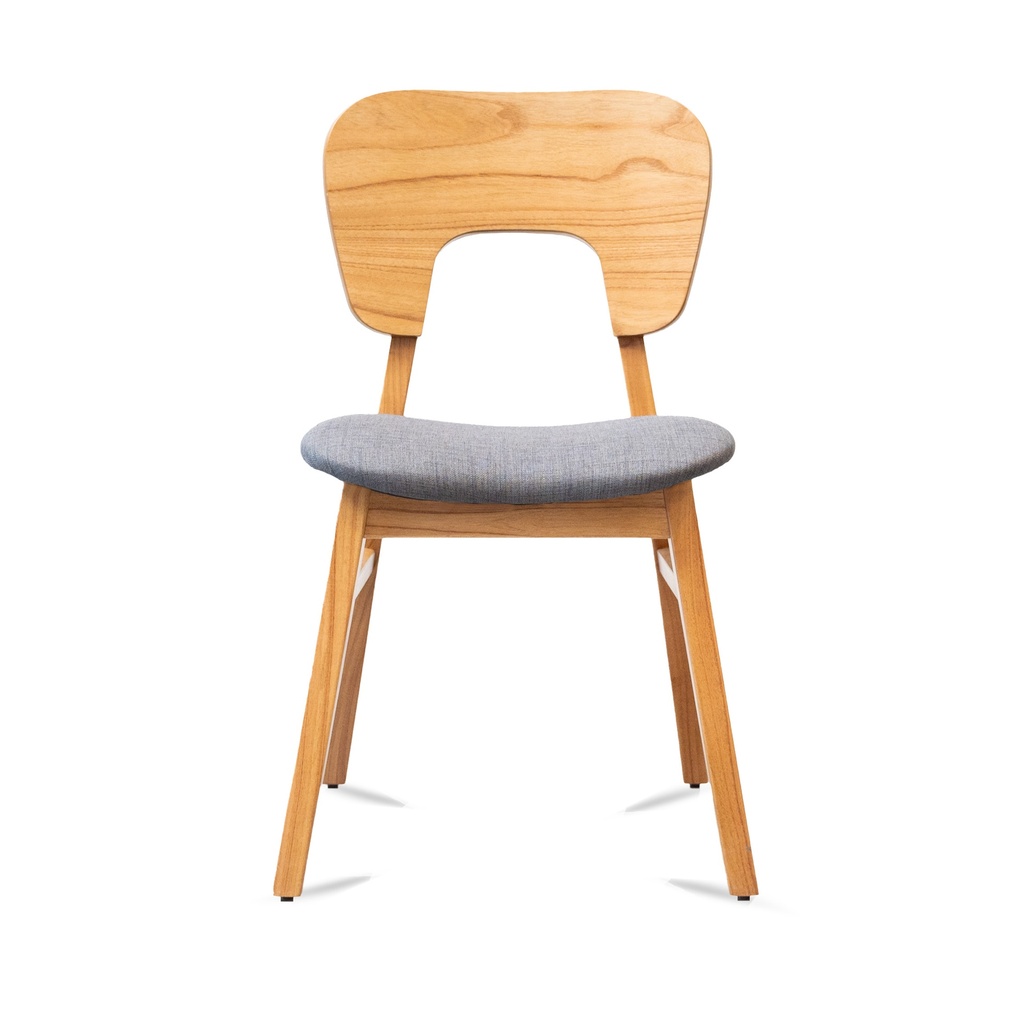 Silla Naoto Roble Resp.Madera/Tapiz Gris