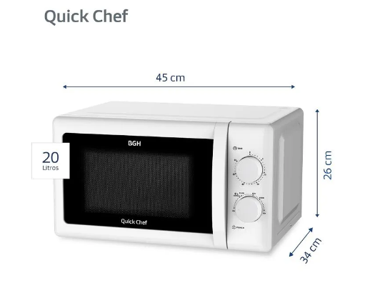 Microondas Cmo Bgh Q.Chef B120M20 20 Litros