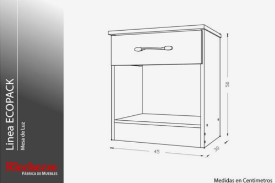 Mesa De Luz Ecopack 1C Moccha