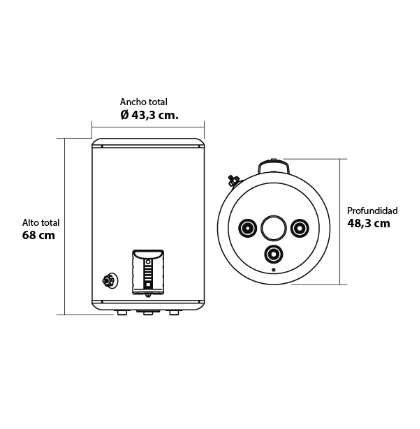 Termotanque Eléctrico Coppens Ttqe65 Blanco 65L 220V