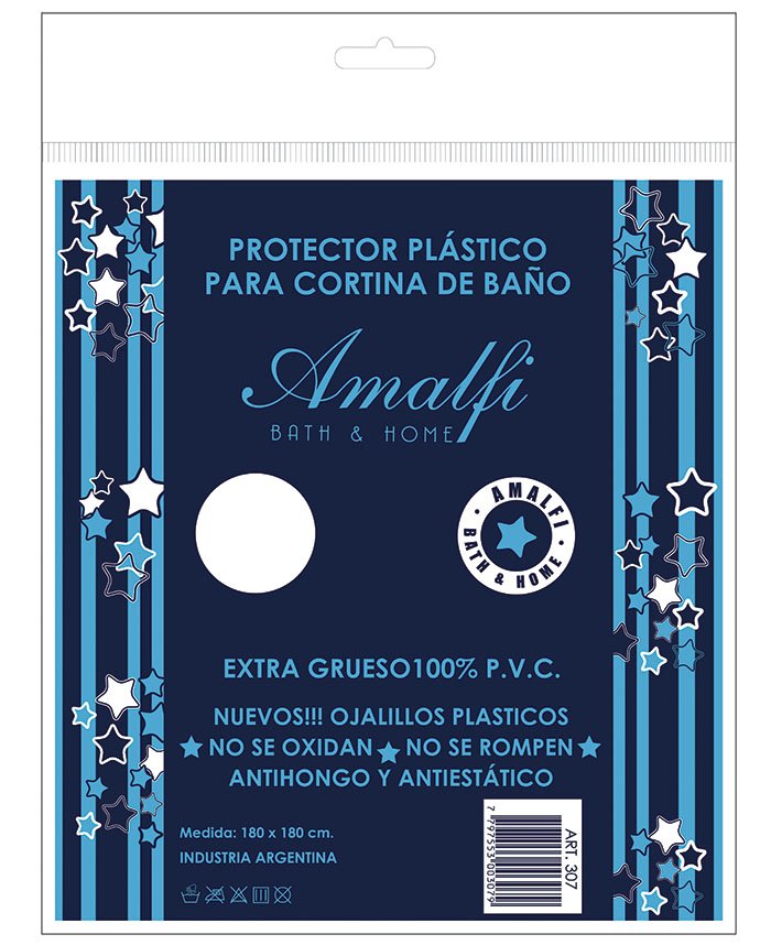 Protector Amalfi Pvc C/Ojalillos Plasticos Blanco