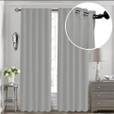 Cortina Coccole Ambiente Blackout 1.40 X 2.10  Engomado Texturado Gris Niquel