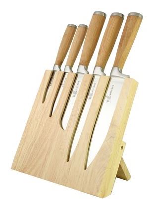 [7798182166937] Set De Cuchillos X 5 C/ Mango Y Taco De Bamboo