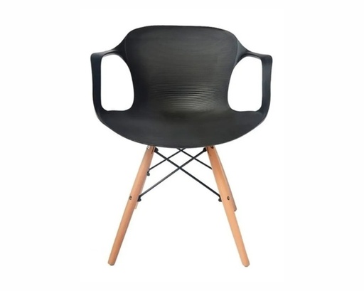 [801326] Silla Eames Con Apoyabrazos Negro