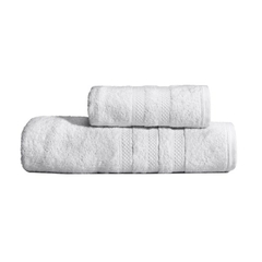[016028-A045] Set Toalla Y Toallon Danubio Classic Blanco