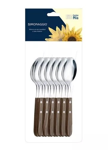 [7896211815723] Cucharas De Mesa X 12 Mango De Madera