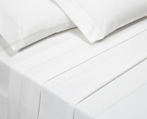[002198-204-0001] Sabanas Danubio Relax 180H plana 1 1/2 x2U  Blanco